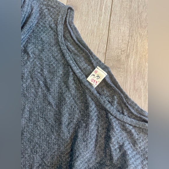 7th Ray Boutique Size Small Charcoal Grey Lace Poof Long Sleeves Oversized - Picture 5 of 7